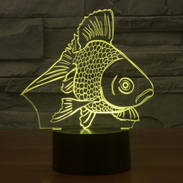 Lampada da scrivania con lampada stereo visiva creativa a 7 colori, luce notturna, Goldfish Style