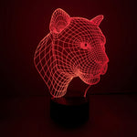 Lampada da scrivania con lampada stereo visiva creativa a 7 colori, luce notturna, Leopard Style