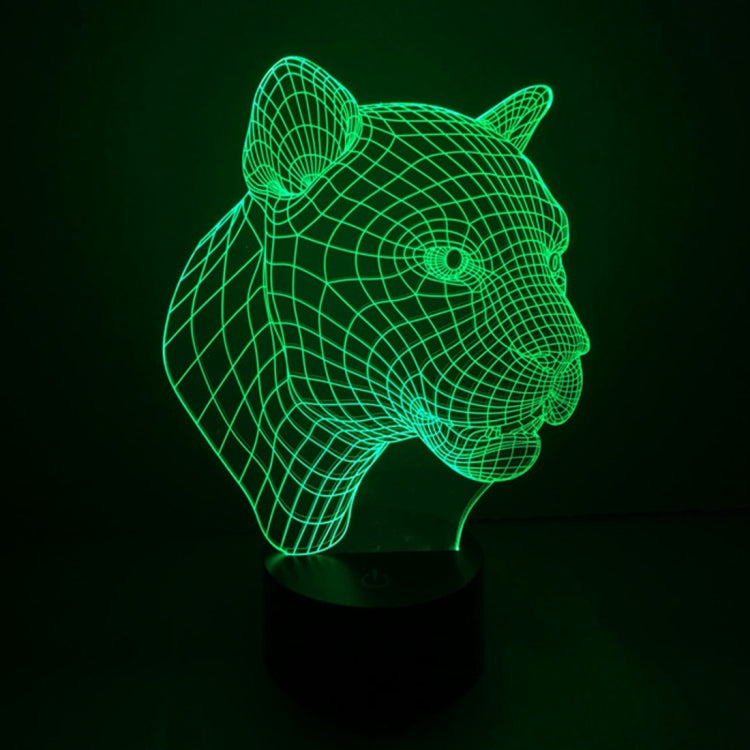 Lampada da scrivania con lampada stereo visiva creativa a 7 colori, luce notturna, Leopard Style
