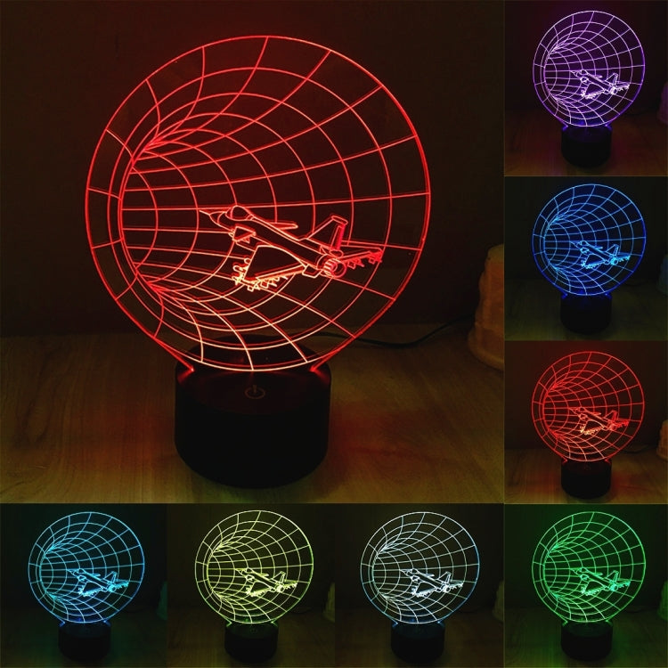 Lampada da scrivania con lampada stereo visiva creativa a 7 colori, luce notturna, Time Machine Style