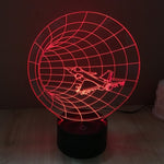 Lampada da scrivania con lampada stereo visiva creativa a 7 colori, luce notturna, Time Machine Style