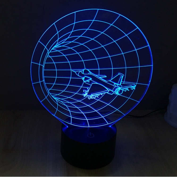 Lampada da scrivania con lampada stereo visiva creativa a 7 colori, luce notturna, Time Machine Style