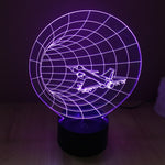 Lampada da scrivania con lampada stereo visiva creativa a 7 colori, luce notturna, Time Machine Style