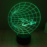 Lampada da scrivania con lampada stereo visiva creativa a 7 colori, luce notturna, Time Machine Style