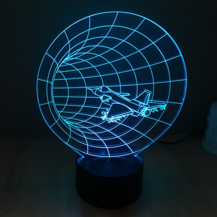 Lampada da scrivania con lampada stereo visiva creativa a 7 colori, luce notturna, Time Machine Style