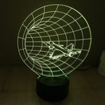 Lampada da scrivania con lampada stereo visiva creativa a 7 colori, luce notturna, Time Machine Style