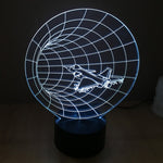 Lampada da scrivania con lampada stereo visiva creativa a 7 colori, luce notturna, Time Machine Style