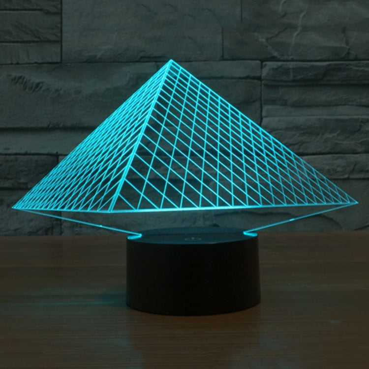 Lampada da scrivania con lampada stereo visiva creativa a 7 colori, luce notturna, Pyramid Style