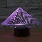 Lampada da scrivania con lampada stereo visiva creativa a 7 colori, luce notturna, Pyramid Style