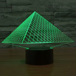 Lampada da scrivania con lampada stereo visiva creativa a 7 colori, luce notturna, Pyramid Style