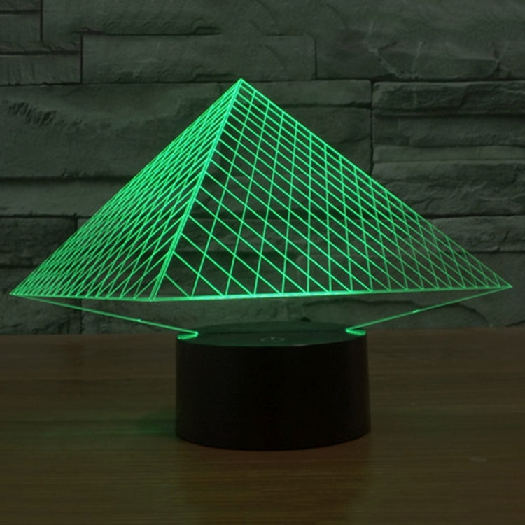 Lampada da scrivania con lampada stereo visiva creativa a 7 colori, luce notturna, Pyramid Style
