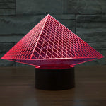 Lampada da scrivania con lampada stereo visiva creativa a 7 colori, luce notturna, Pyramid Style