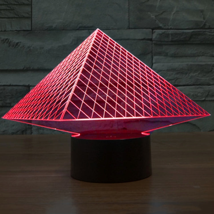 Lampada da scrivania con lampada stereo visiva creativa a 7 colori, luce notturna, Pyramid Style