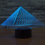 Lampada da scrivania con lampada stereo visiva creativa a 7 colori, luce notturna, Pyramid Style