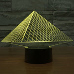 Lampada da scrivania con lampada stereo visiva creativa a 7 colori, luce notturna, Pyramid Style