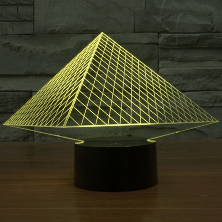 Lampada da scrivania con lampada stereo visiva creativa a 7 colori, luce notturna, Pyramid Style