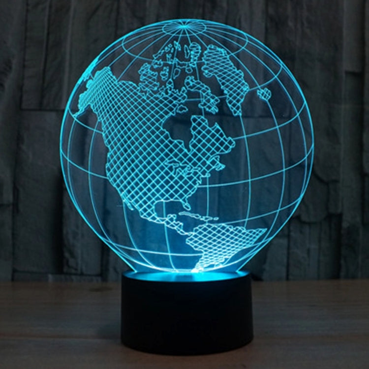 Lampada da scrivania con lampada stereo visiva creativa a 7 colori, luce notturna, America Globe Style