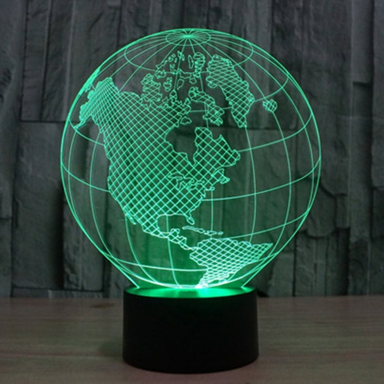 Lampada da scrivania con lampada stereo visiva creativa a 7 colori, luce notturna, America Globe Style