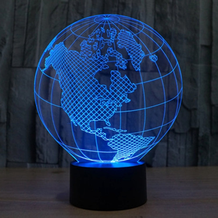 Lampada da scrivania con lampada stereo visiva creativa a 7 colori, luce notturna, America Globe Style