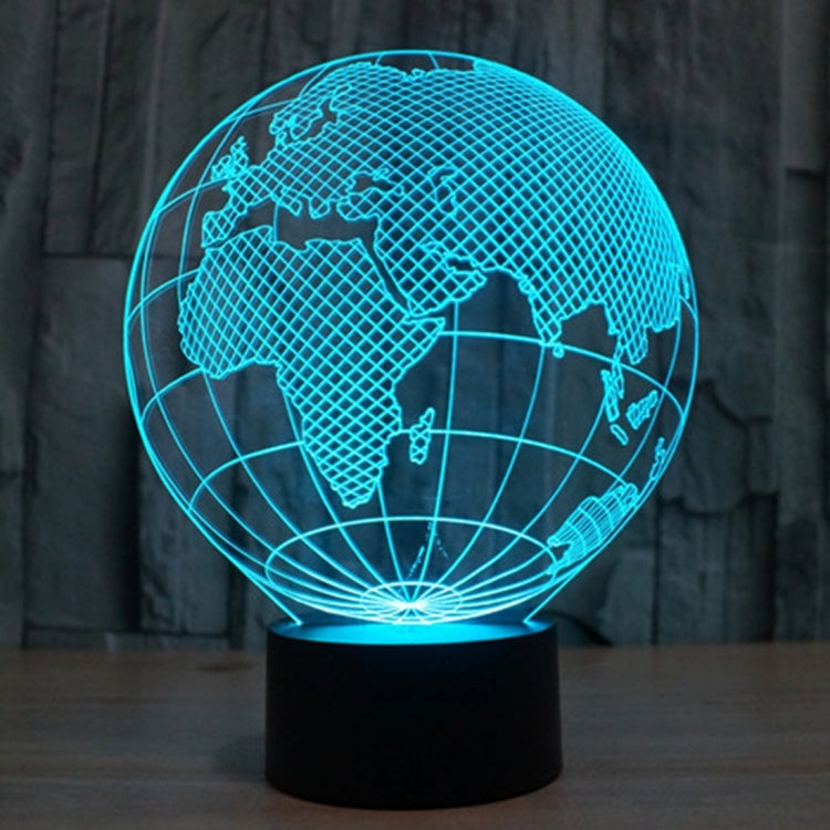 Lampada da scrivania con lampada stereo visiva creativa a 7 colori, luce notturna, European Globe Style