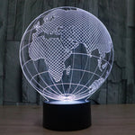 Lampada da scrivania con lampada stereo visiva creativa a 7 colori, luce notturna, European Globe Style