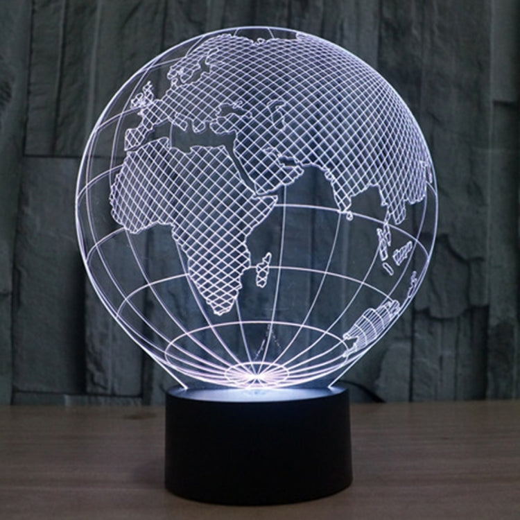 Lampada da scrivania con lampada stereo visiva creativa a 7 colori, luce notturna, European Globe Style