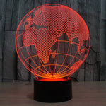 Lampada da scrivania con lampada stereo visiva creativa a 7 colori, luce notturna, European Globe Style