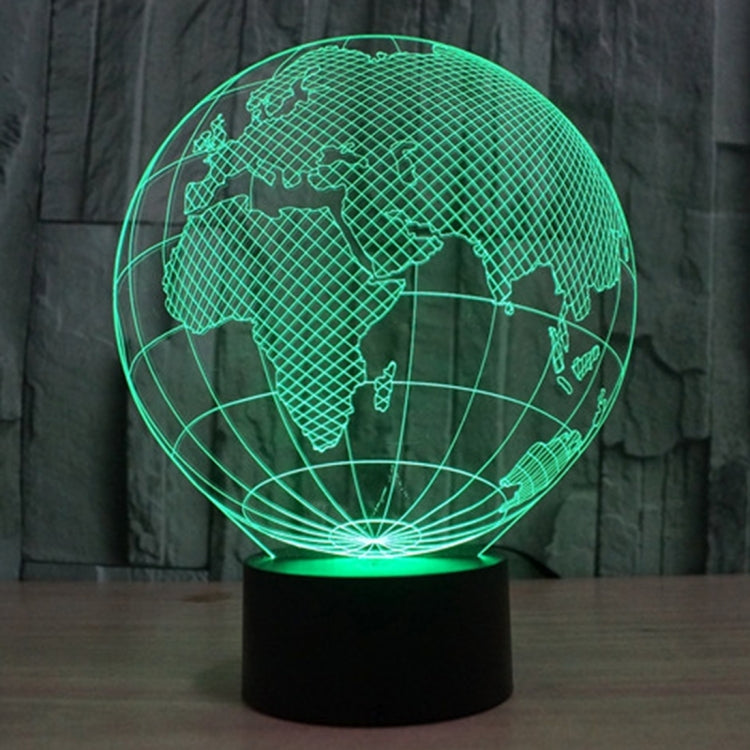 Lampada da scrivania con lampada stereo visiva creativa a 7 colori, luce notturna, European Globe Style