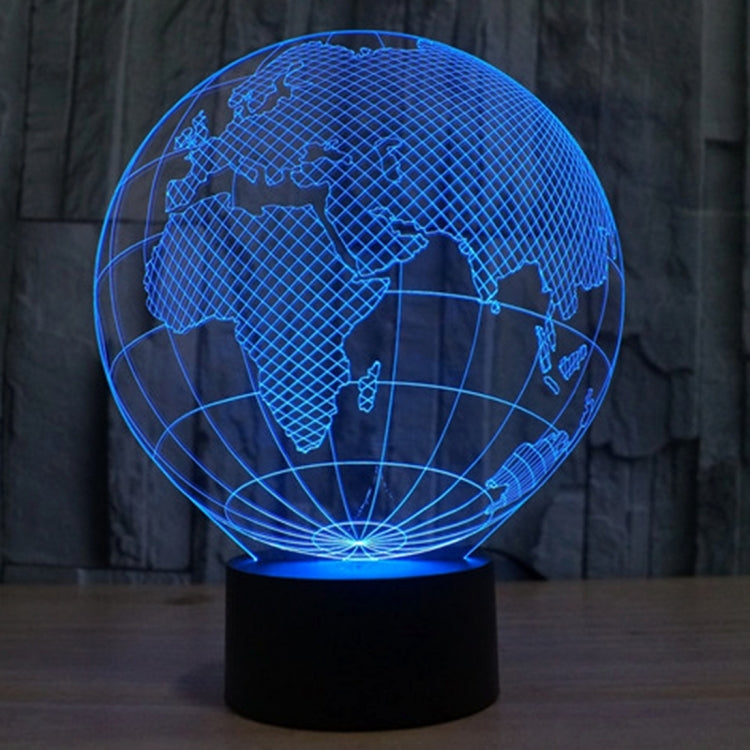 Lampada da scrivania con lampada stereo visiva creativa a 7 colori, luce notturna, European Globe Style