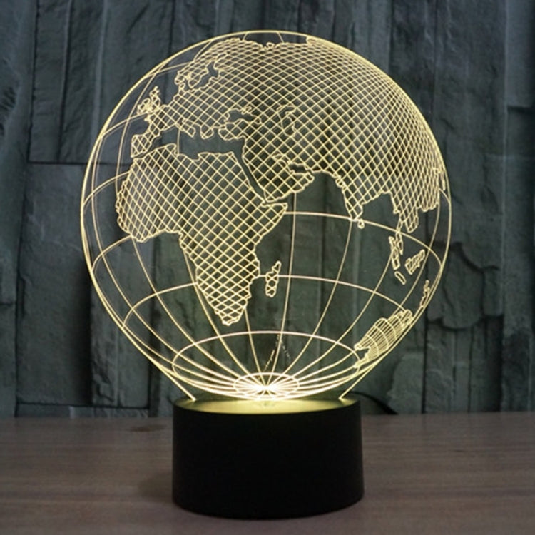 Lampada da scrivania con lampada stereo visiva creativa a 7 colori, luce notturna, European Globe Style