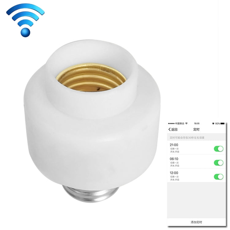 Base per lampada adattatore per lampadina intelligente WiFi con telecomando E27 Max 200 W, funziona con Alexa Echo e Google Home, CA 100-250 V, APP Control