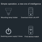 Base per lampada adattatore per lampadina intelligente WiFi con telecomando E27 Max 200 W, funziona con Alexa Echo e Google Home, CA 100-250 V, APP Control
