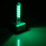 Piccola luce notturna portatile a LED USB colorata da 5 V a 5 LED con interruttore