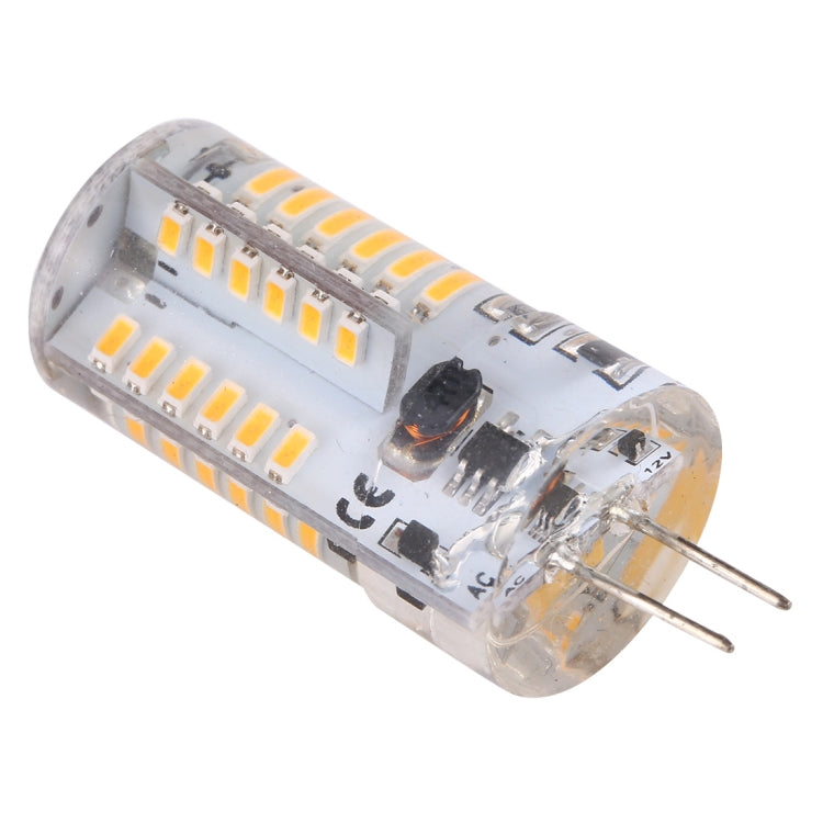 G4 2800-3200K 200LM 57 LED Lampada a mais LED in silicone, 3014 SMD, Colore luce: bianco caldo, CA / CC 12-16 V, 2800-3200K