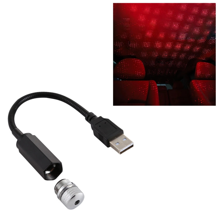 Interfaccia USB Luce per atmosfera di flessione a 360 gradi per uso domestico e per auto, colore chiaro: rosso, Light Color: Red