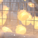 Lampada decorativa fata calda a 20 LED in stile adolescente per Natale, matrimonio, camera da letto, Shell Shape
