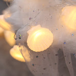 Lampada decorativa fata calda a 20 LED in stile adolescente per Natale, matrimonio, camera da letto, Shell Shape