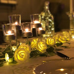 Lampada decorativa fata calda a 20 LED in stile adolescente per Natale, matrimonio, camera da letto, Rose