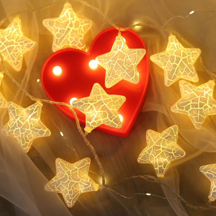 Lampada decorativa fata calda a 20 LED in stile adolescente per Natale, matrimonio, camera da letto, Cracked Star