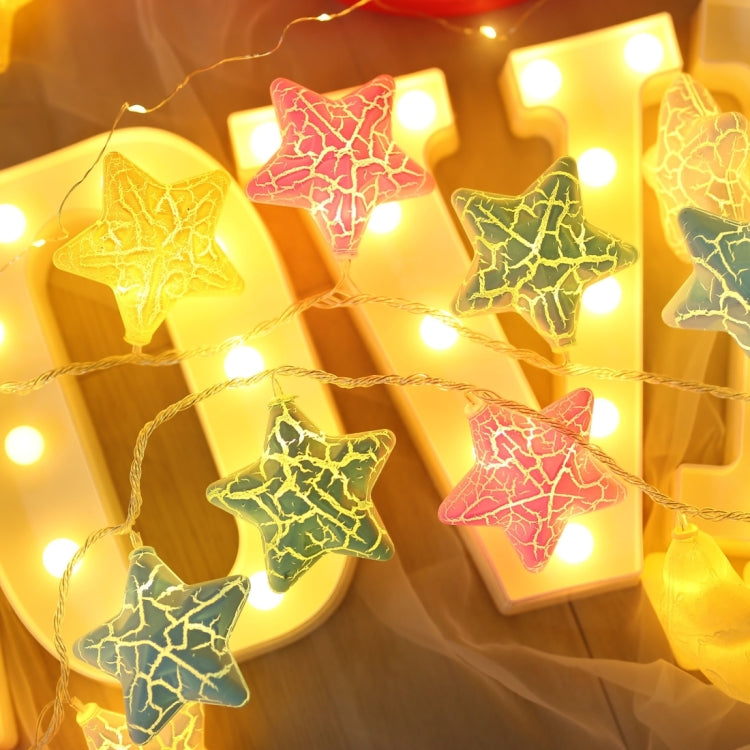 Lampada decorativa fata calda a 20 LED in stile adolescente per Natale, matrimonio, camera da letto, Cracked Star