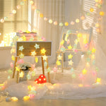Lampada decorativa fata calda a 20 LED in stile adolescente per Natale, matrimonio, camera da letto, Cracked Star