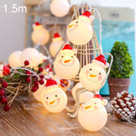 Lampada decorativa fata calda alimentata da 10 LED, 2 batterie AA, per Natale, feste, camera da letto, 1.5m Snowman Colorful Light, 1.5m Snowman Warm White