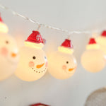 Lampada decorativa fata calda alimentata da 10 LED, 2 batterie AA, per Natale, feste, camera da letto, 1.5m Snowman Colorful Light, 1.5m Snowman Warm White