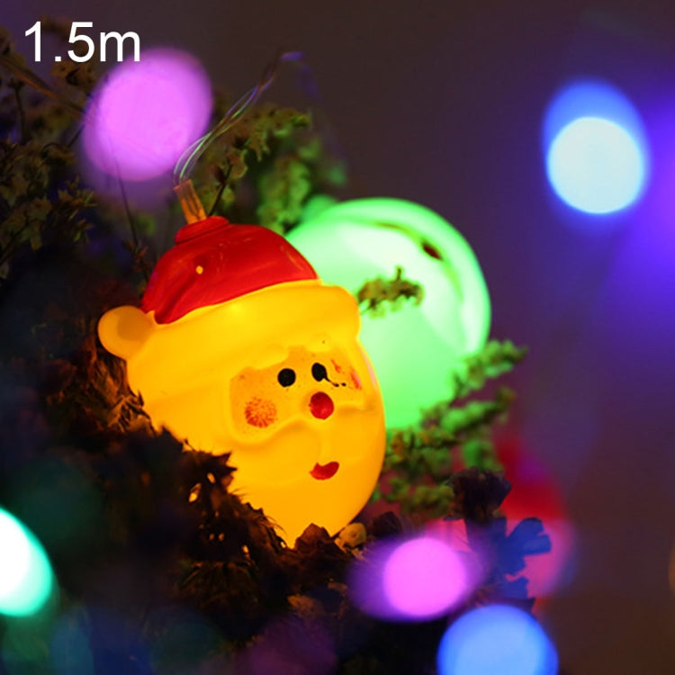 Lampada decorativa fata calda alimentata da 10 LED, 2 batterie AA, per Natale, feste, camera da letto, 1.5m Santa Claus Colorful Light, 1.5m Santa Claus Warm White