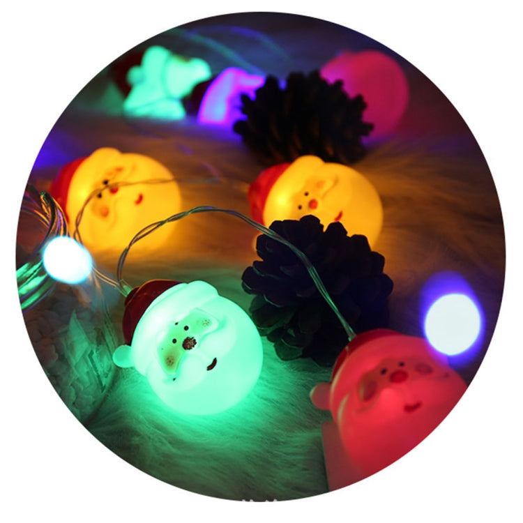Lampada decorativa fata calda alimentata da 10 LED, 2 batterie AA, per Natale, feste, camera da letto, 1.5m Santa Claus Colorful Light, 1.5m Santa Claus Warm White