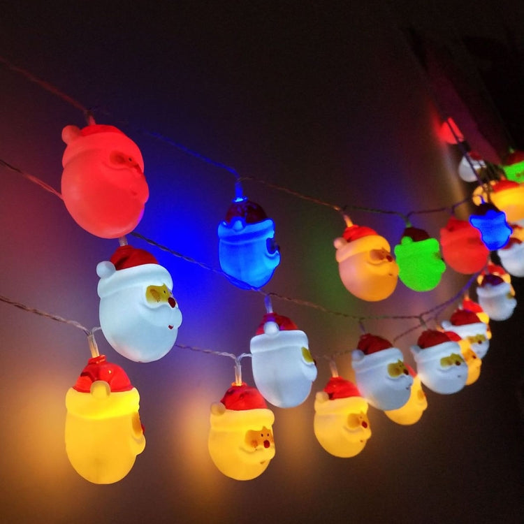 Lampada decorativa fata calda alimentata da 10 LED, 2 batterie AA, per Natale, feste, camera da letto, 1.5m Santa Claus Colorful Light, 1.5m Santa Claus Warm White