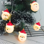 Lampada decorativa fata calda alimentata da 10 LED, 2 batterie AA, per Natale, feste, camera da letto, 1.5m Santa Claus Colorful Light, 1.5m Santa Claus Warm White