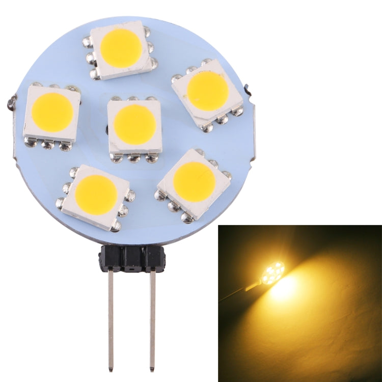 G4 6 LED SMD 5050 72LM 2800-3200K Dimmerazione continua a risparmio energetico Lampadina con base a pin, DC 12V, G4 6LEDs SMD 5050  72LM, G4 6 LEDs SMD 5050 72LM
