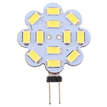 G4 12 LED SMD 5730 240LM 2800-3200K Lampadina a forma di fiore di prugna con regolazione continua a risparmio energetico Lampadina con base a pin, DC 12V, G4 12LEDs SMD 5730 240LM, G4 12 LEDs SMD 5730 240LM