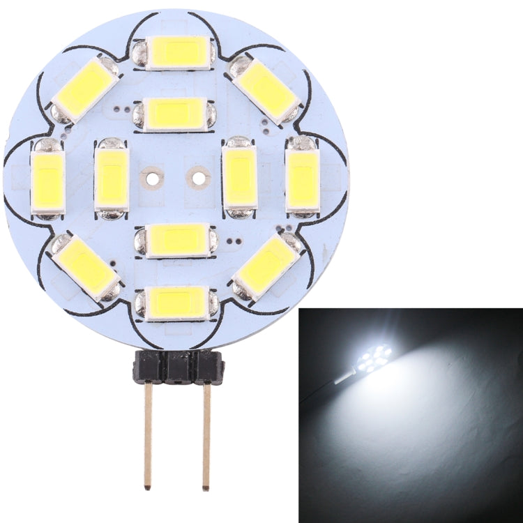 G4 12 LED SMD 5730 360LM 2800-3200K Lampadina con base a spillo a risparmio energetico di forma rotonda con regolazione continua, DC 12V, G4 12LEDs SMD 5730 360LM, G4 12 LEDs SMD 5730 360LM